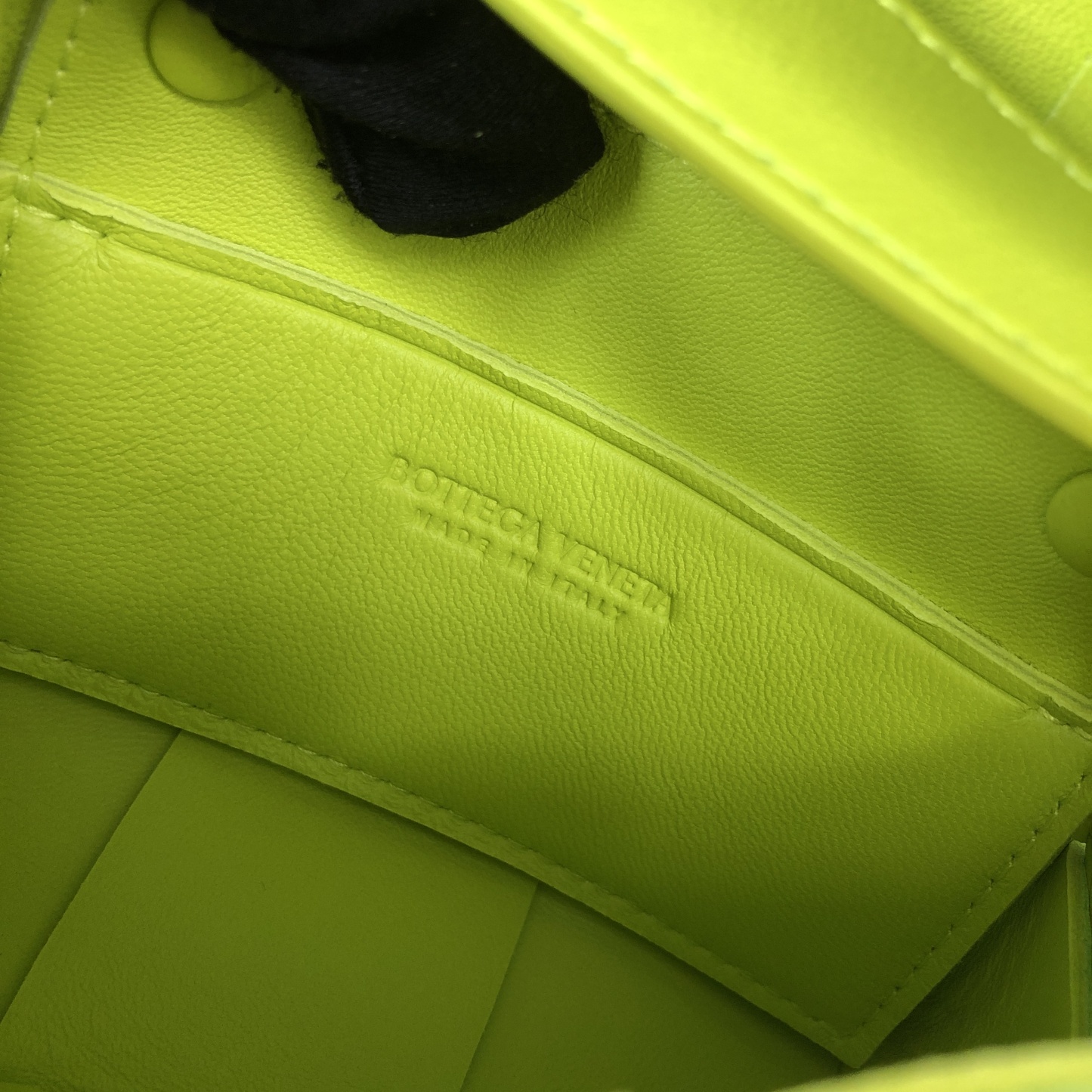 Bottega Veneta Mini Intrecciato Crossbody Bag in Lemon Kiwi