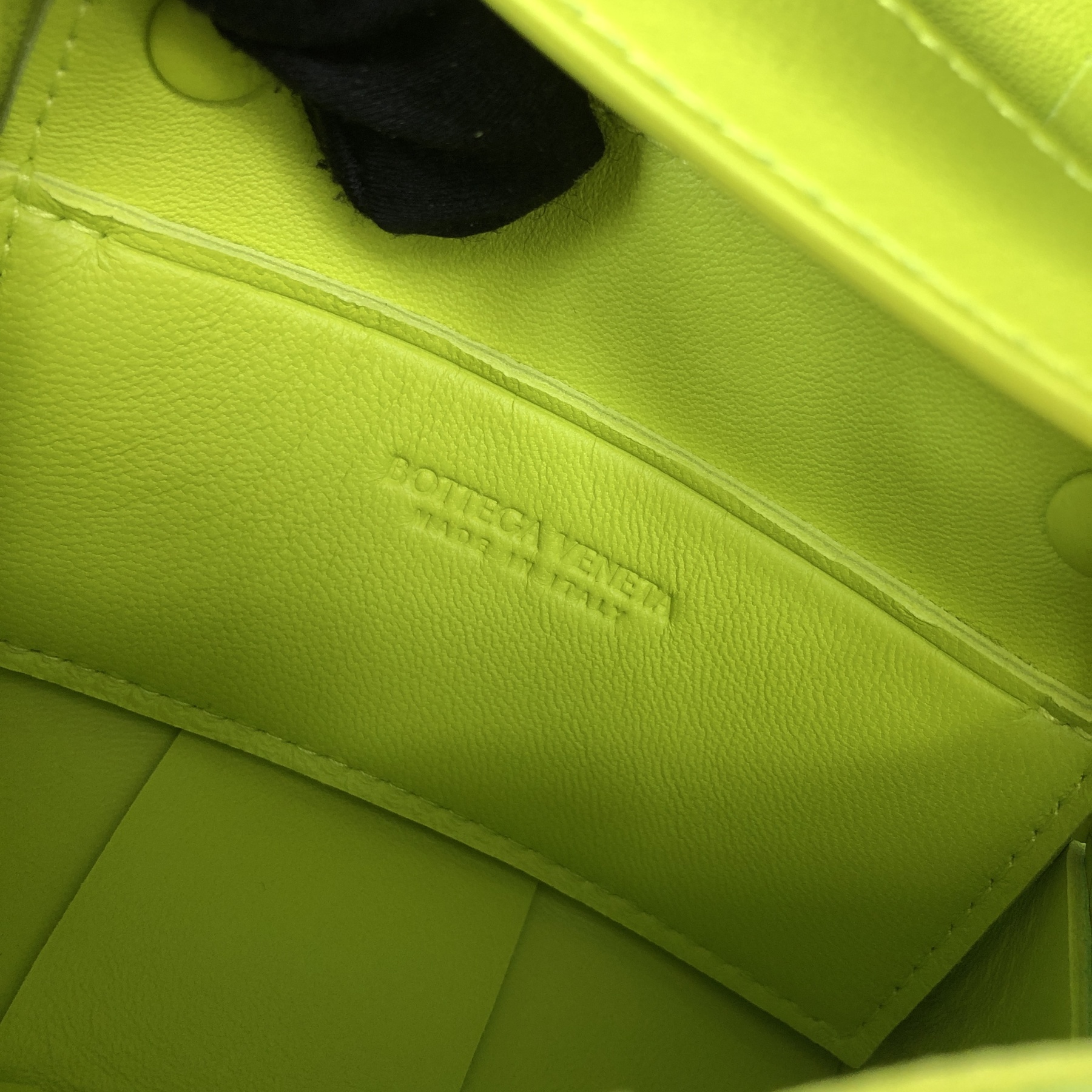Bottega Veneta Mini Intrecciato Crossbody Bag in Lemon Kiwi