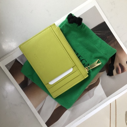Bottega Veneta Card Case in Kiwi