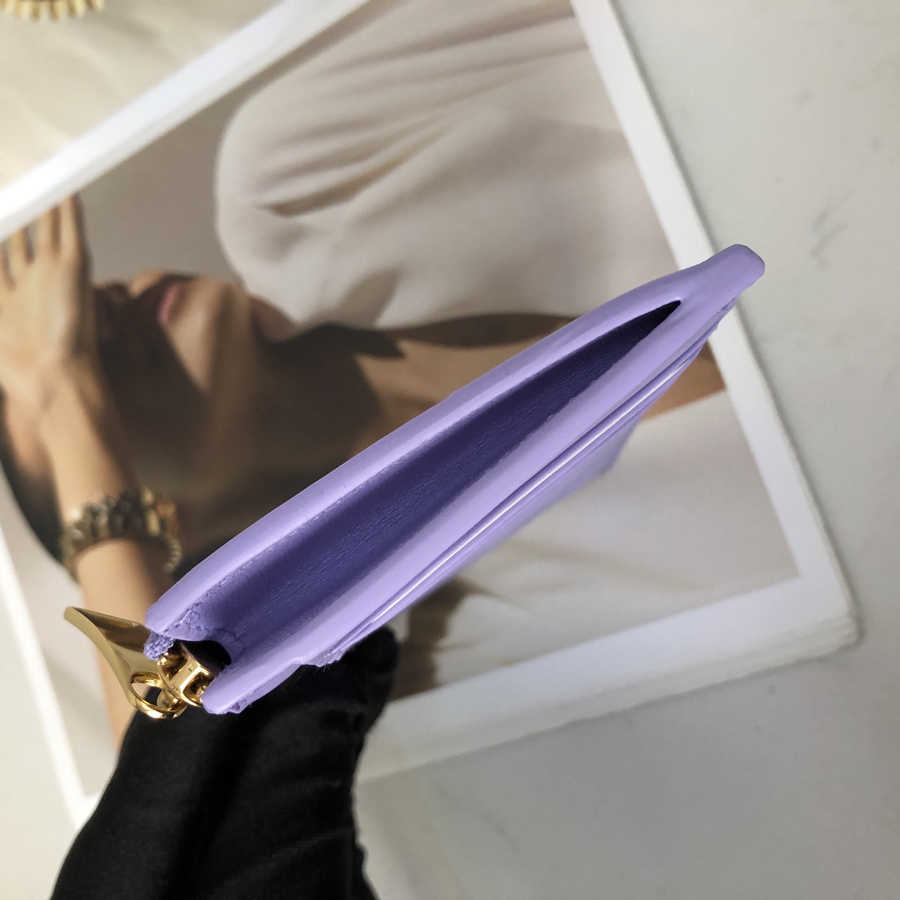 Bottega Veneta Card Case in Wisteria