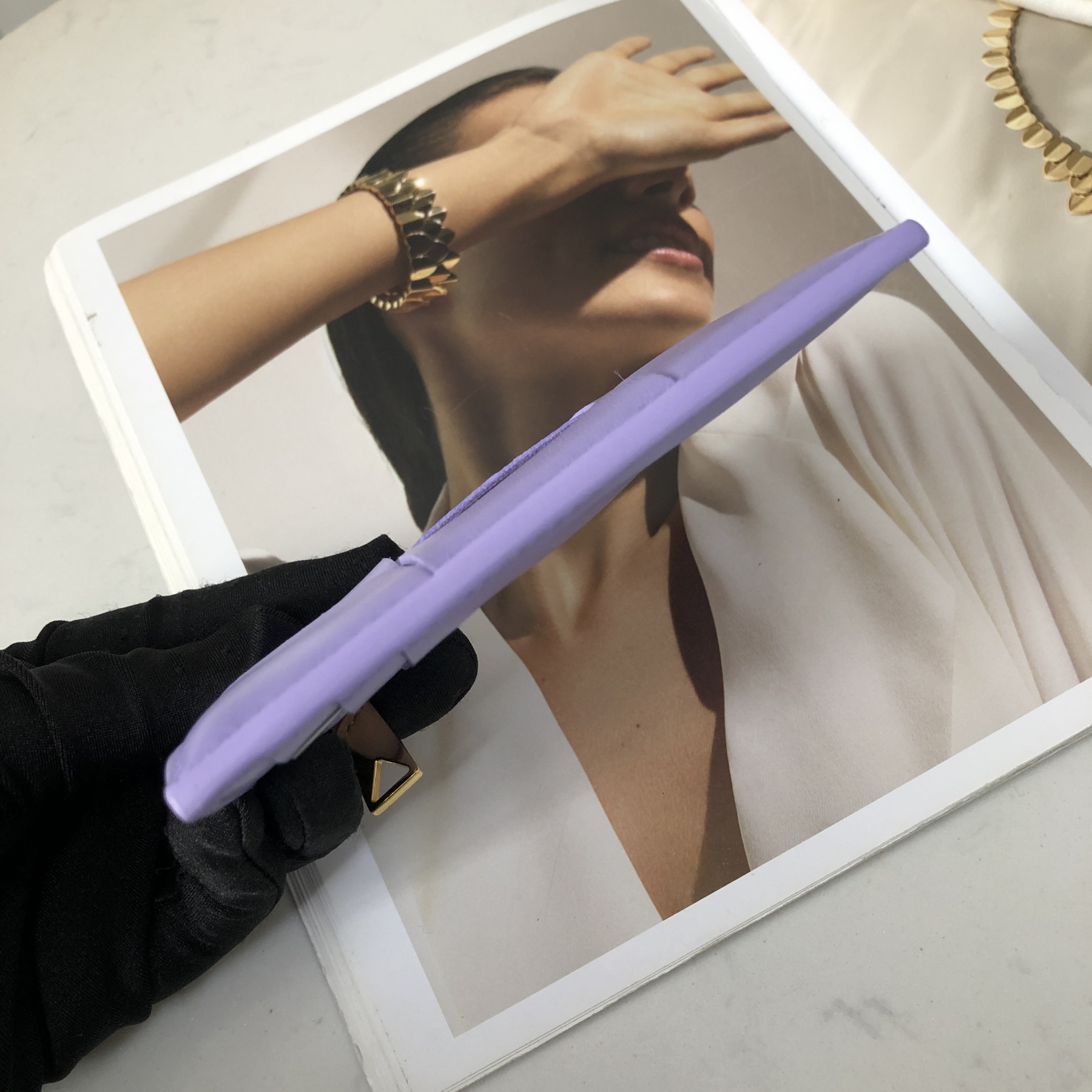 Bottega Veneta Card Case in Wisteria