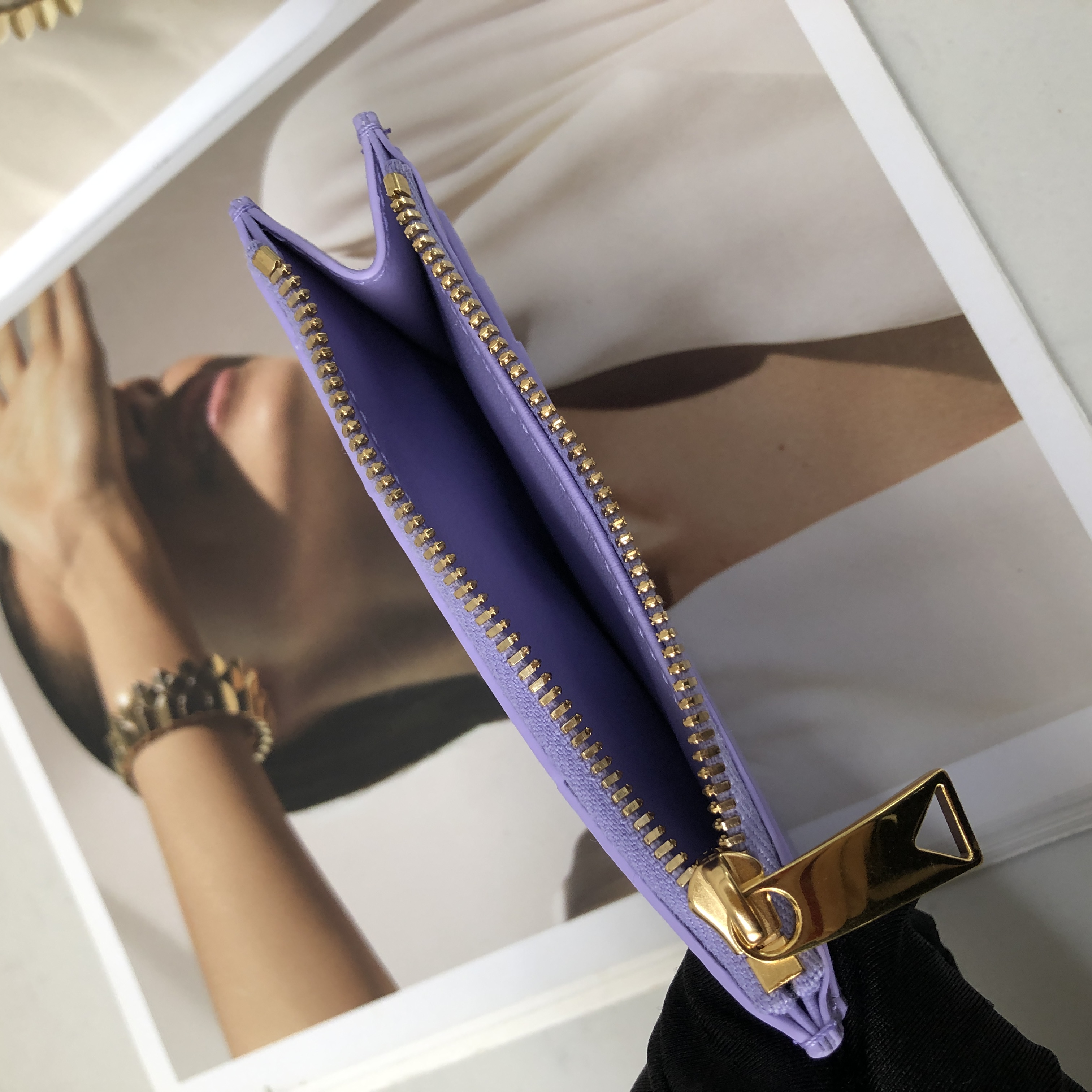 Bottega Veneta Card Case in Wisteria