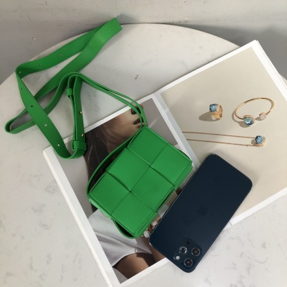Bottega Veneta Mini Intrecciato Crossbody Bag in Parrot Green (666688)