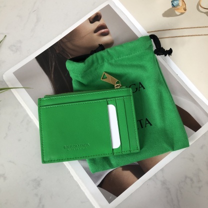 Bottega Veneta Card Case in Parrot Green