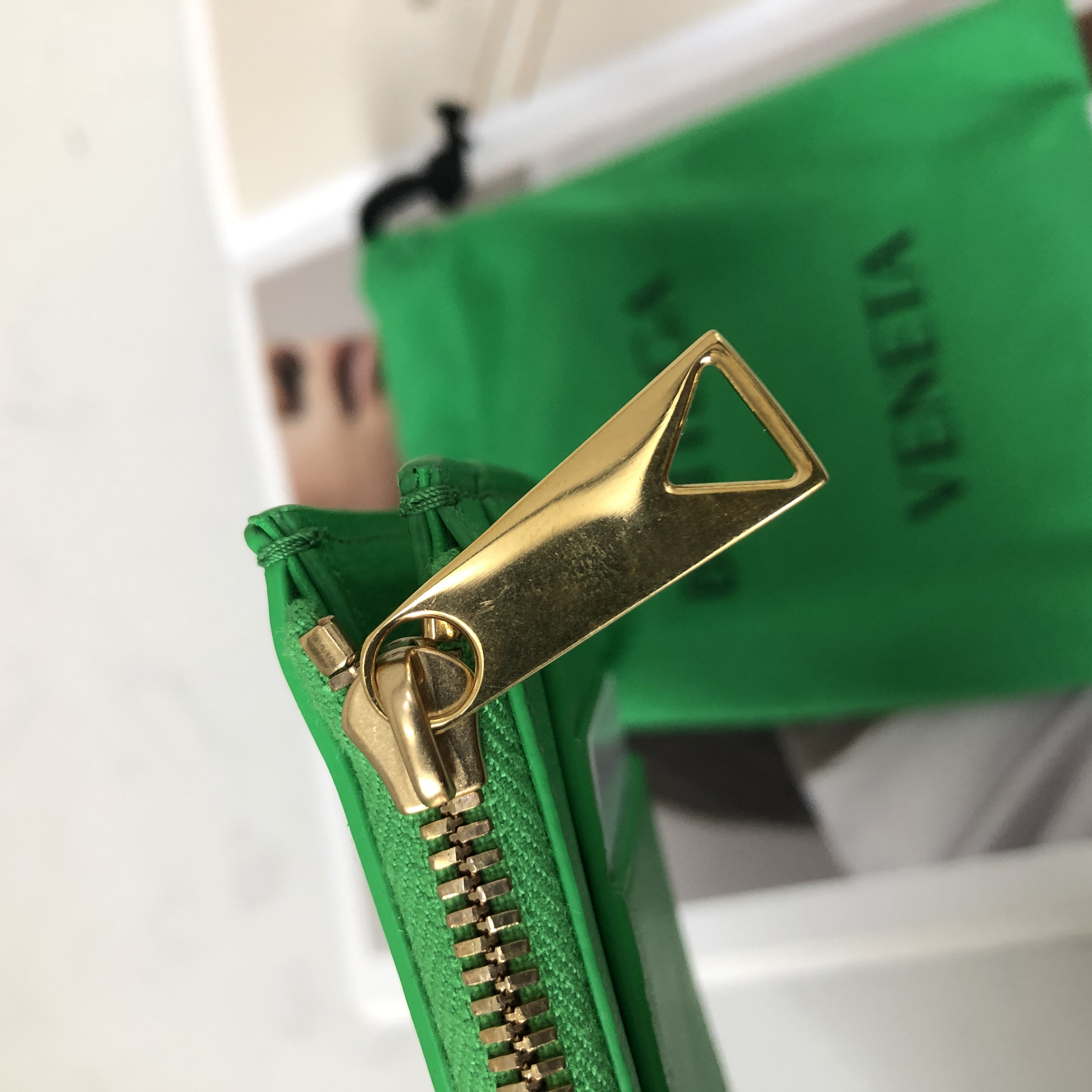 Bottega Veneta Card Case in Parrot Green