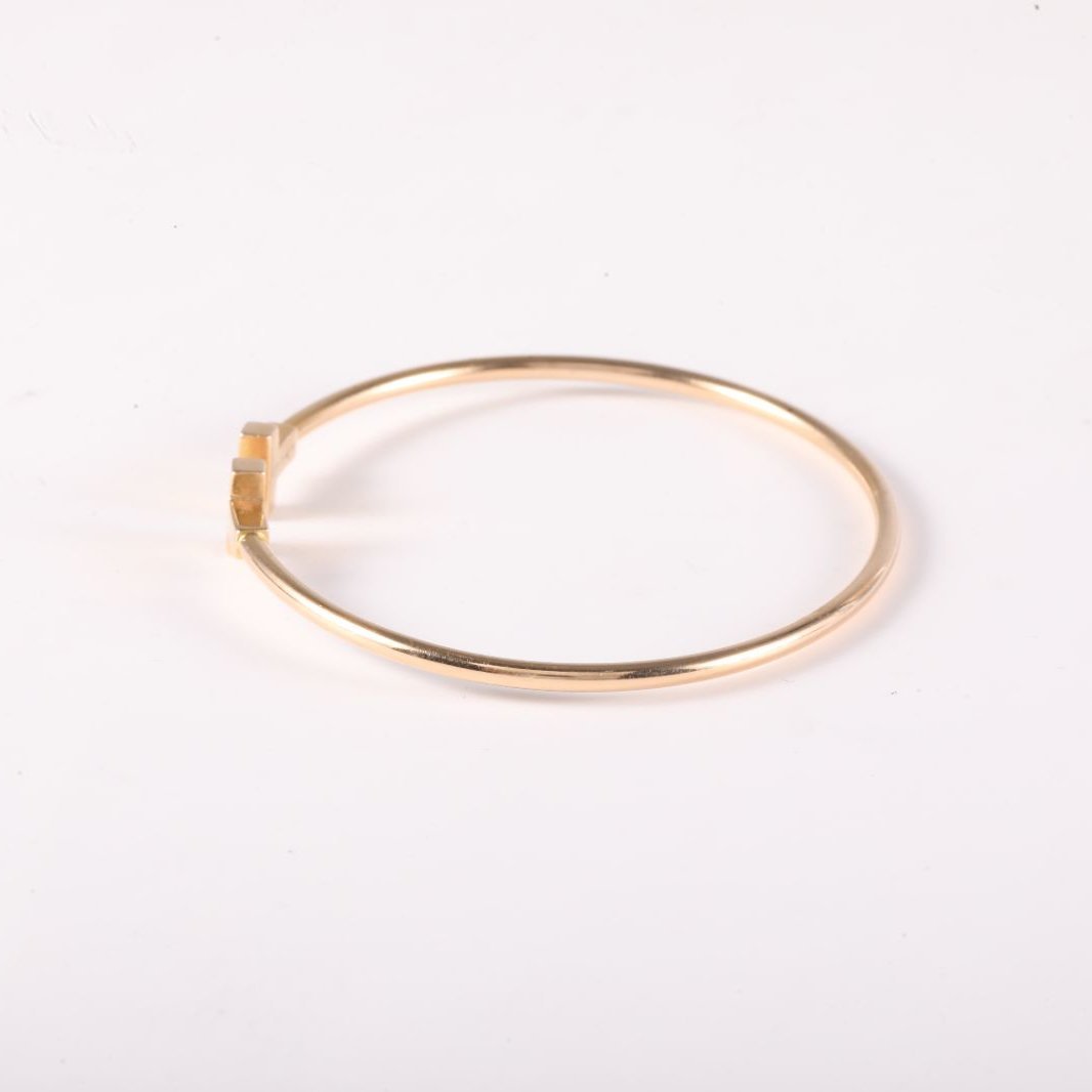 TIFFANY&CO Tiffany T Coil Bracelet Medium Narrow 18K Rose Gold-Hana Vintage