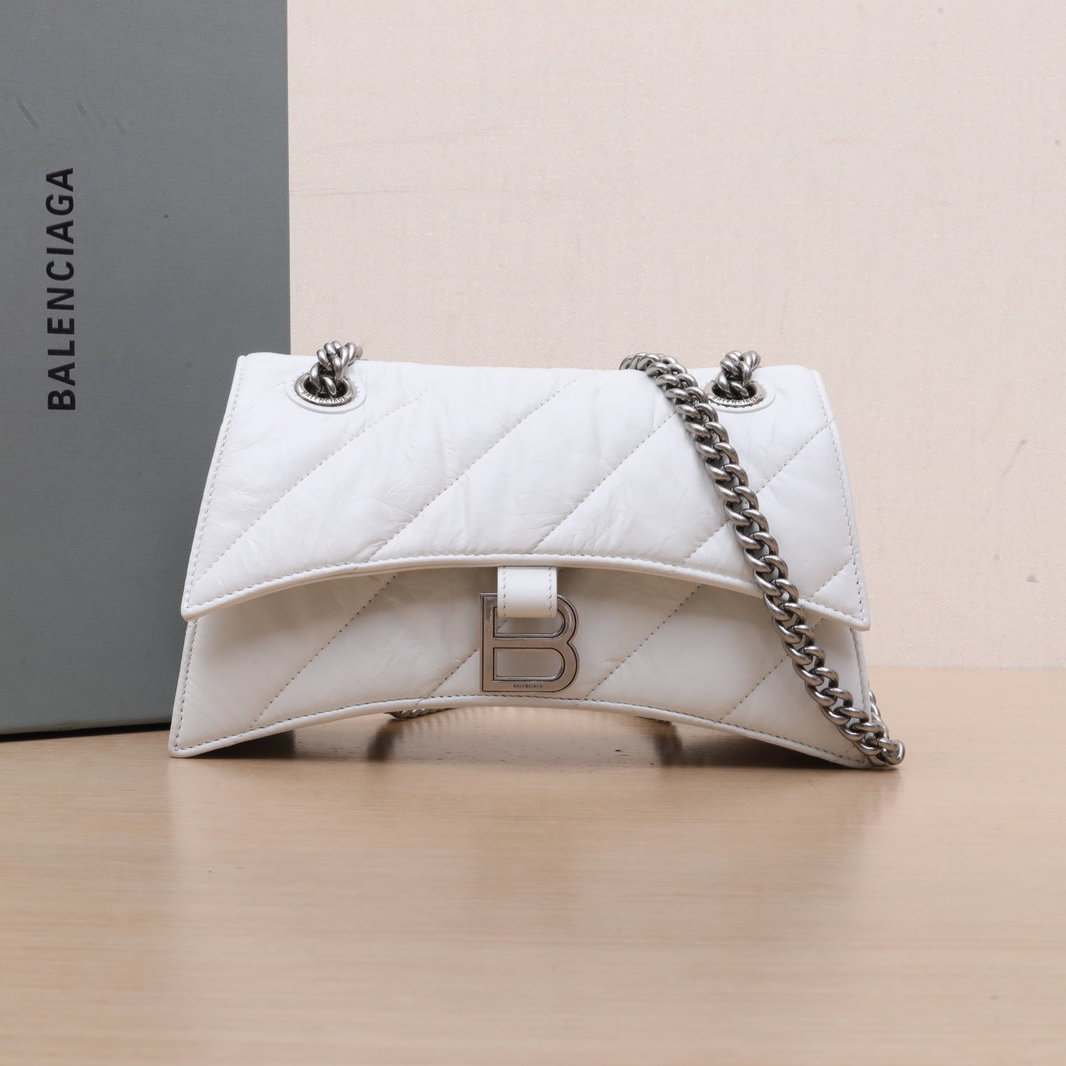 *BALENCIAGA CRUSH Hourglass Vintage Distressed Tote and Shoulder Bag, Small Size-Hana Vintage