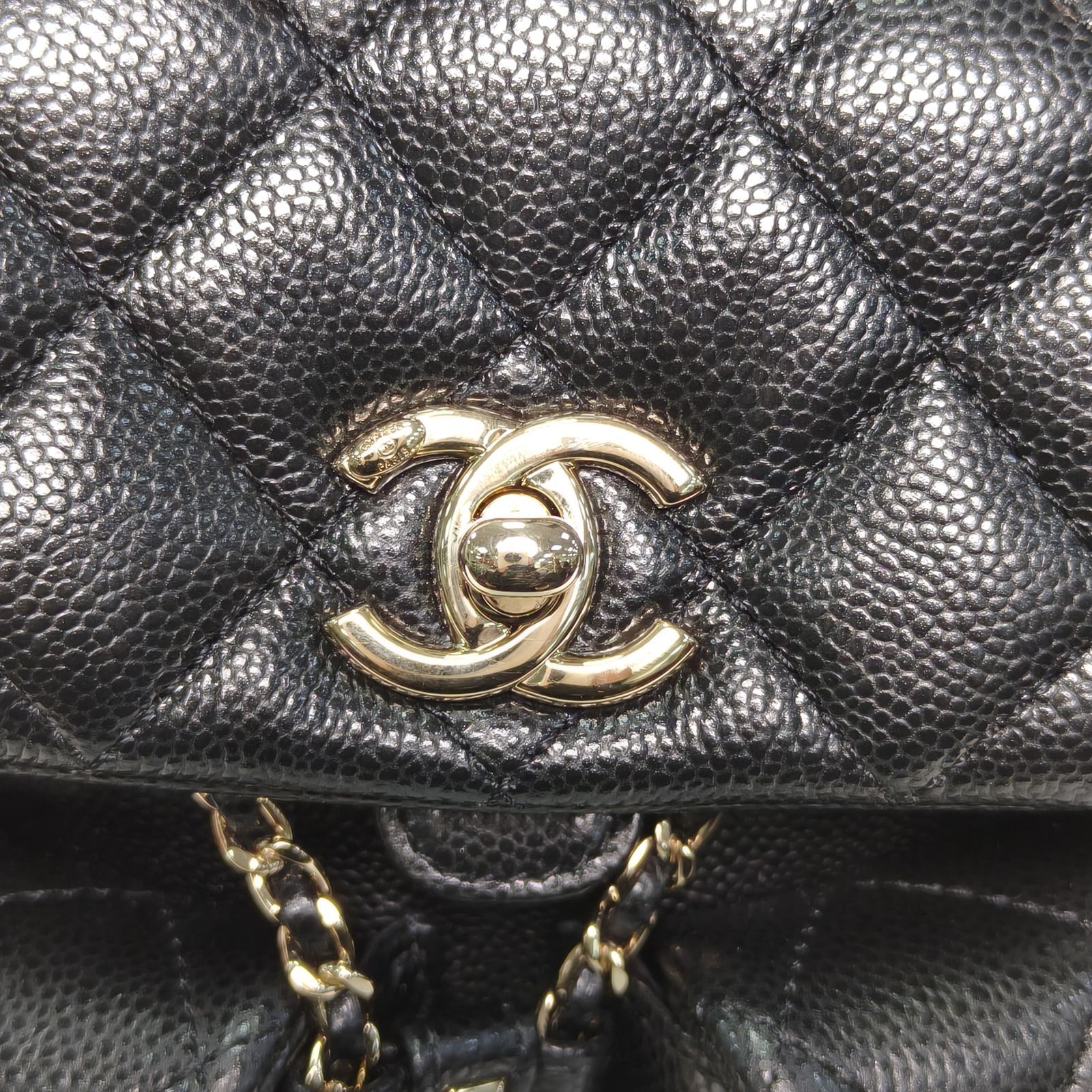 *CHANEL Duma Drawstring Flap Backpack Double Pocket Small 18cm-Hana Vintage