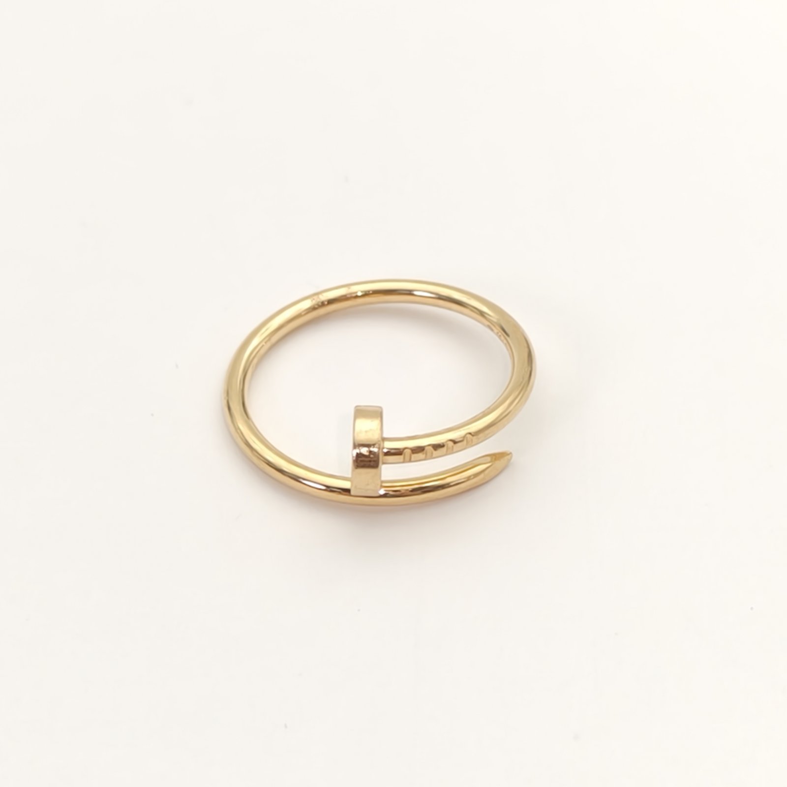 CARTIER JUSTE UN CLOU Narrow Nail Ring 18K Gold-Hana Vintage