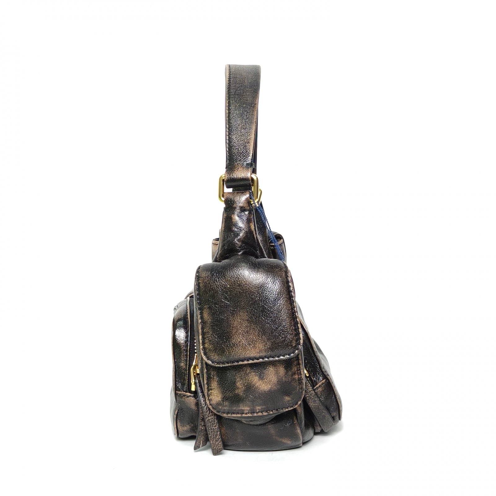 *MIUMIU Hobo Motorcycle Bag Embossed Engraved Logo-Hana Vintage
