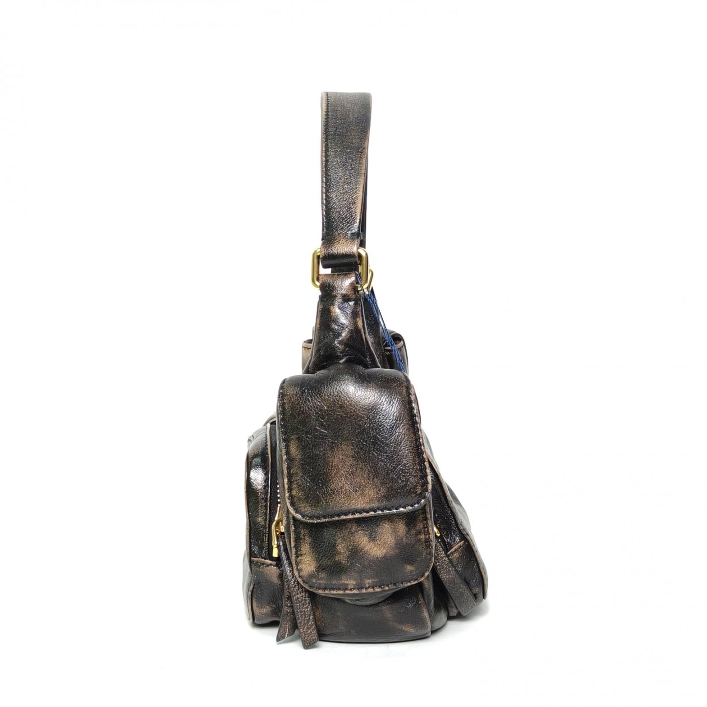 *MIUMIU Hobo Motorcycle Bag Embossed Engraved Logo-Hana Vintage