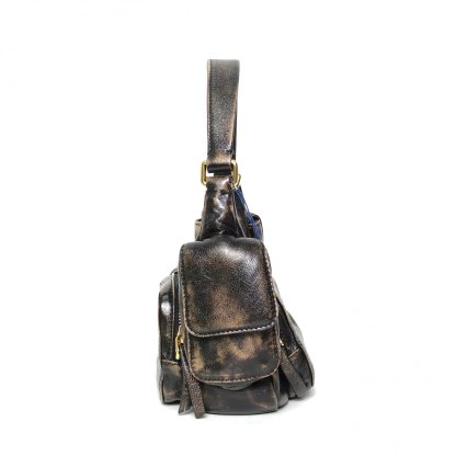 *MIUMIU Hobo Motorcycle Bag Embossed Engraved Logo-Hana Vintage