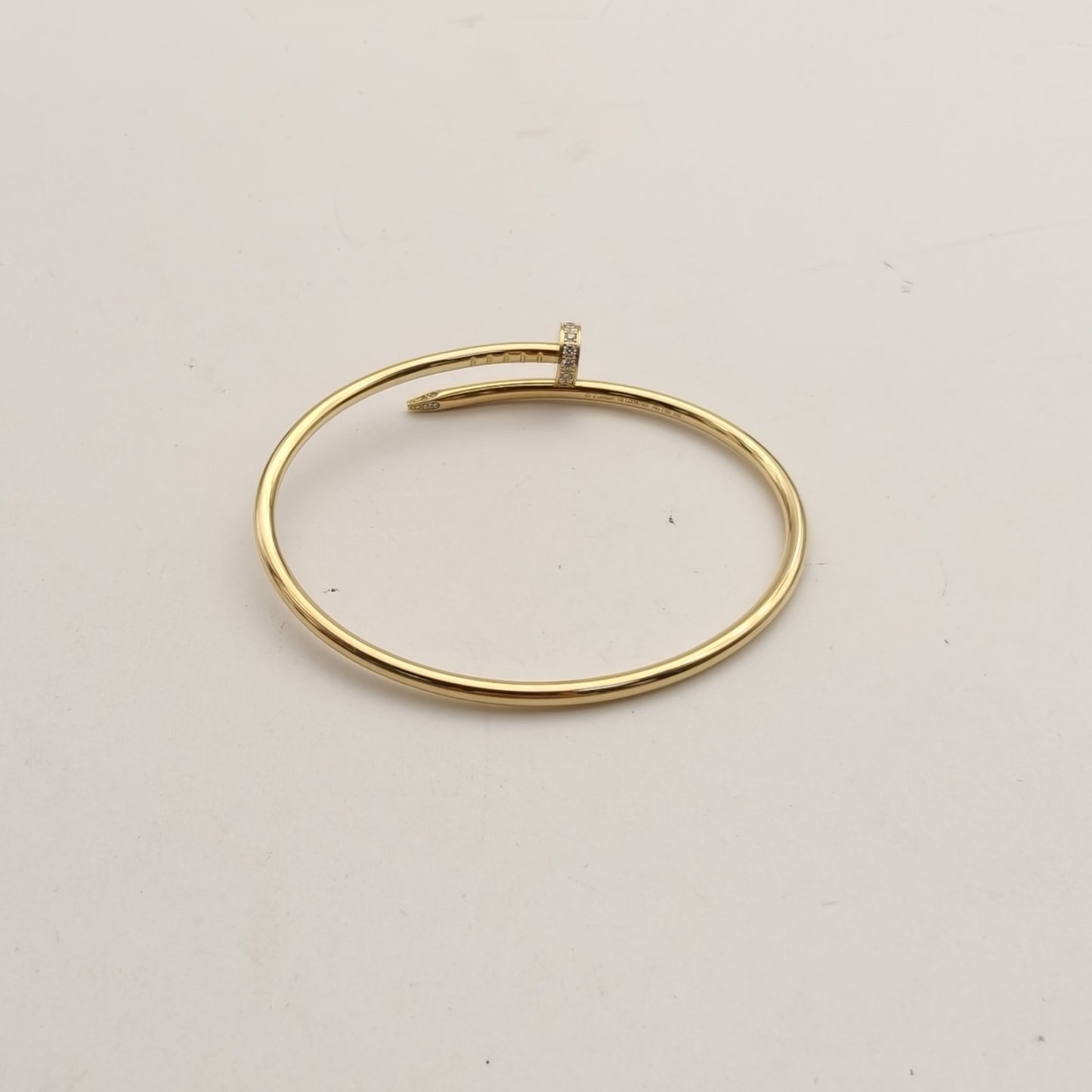 CARTIER JUSTE UN CLOU Thin Version 20 Diamonds Bracelet 18K Gold-Hana Vintage
