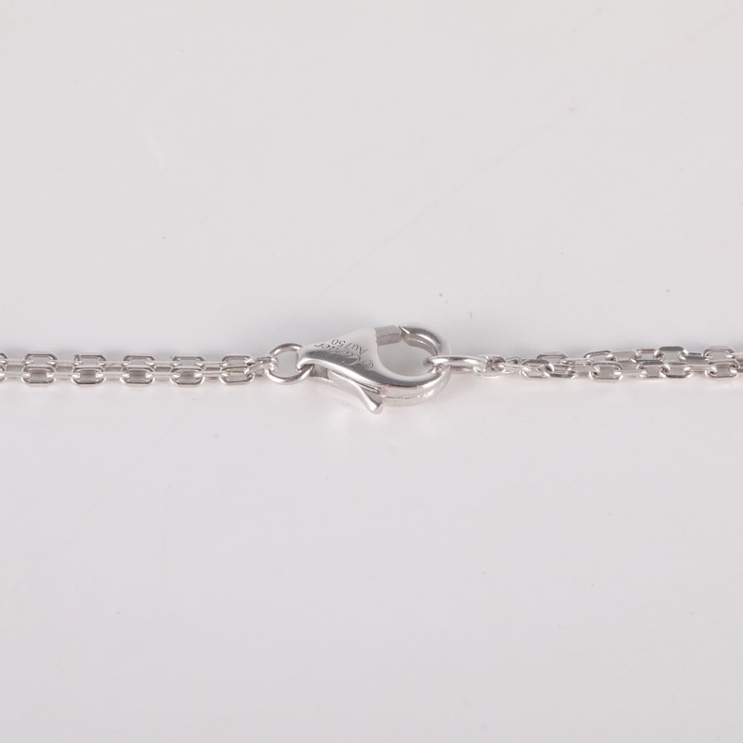CARTIER LOVE Two Diamonds Round Disc Necklace 18K White Gold,Diamond-Hana Vintage