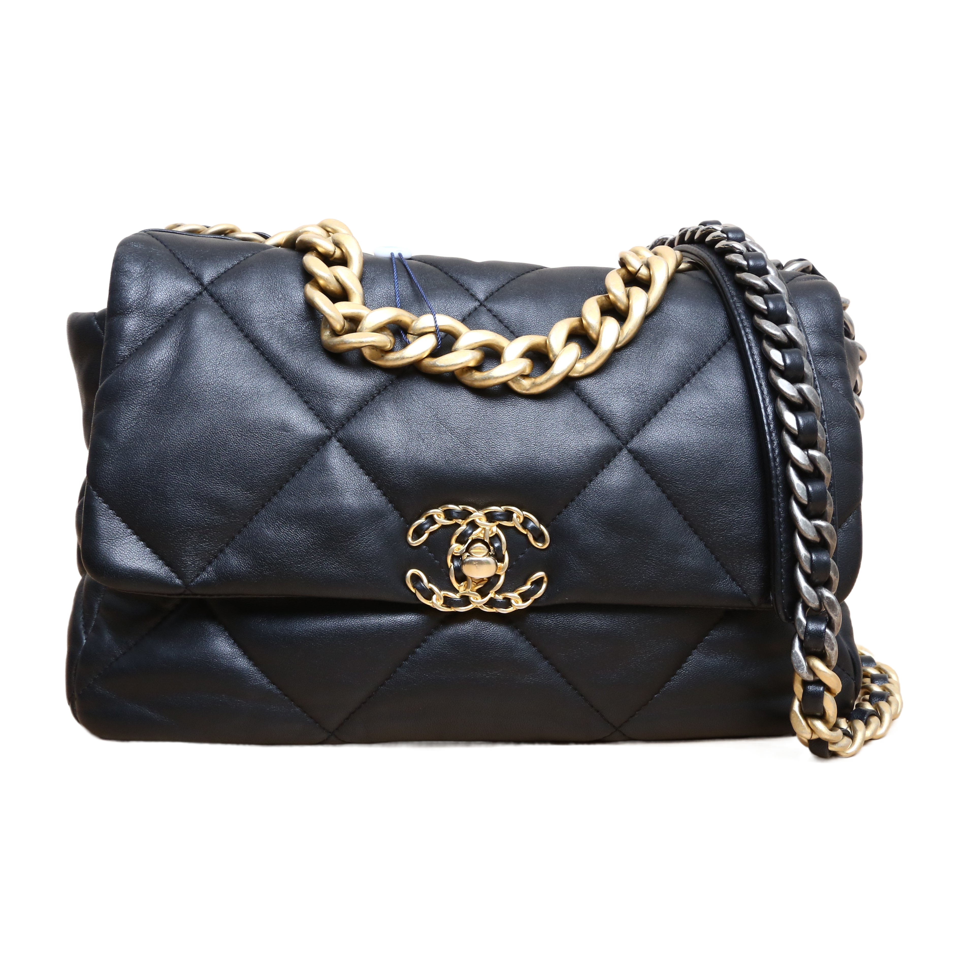 *CHANEL 19BAG Flap Bag, Medium, 30cm-Hana Vintage