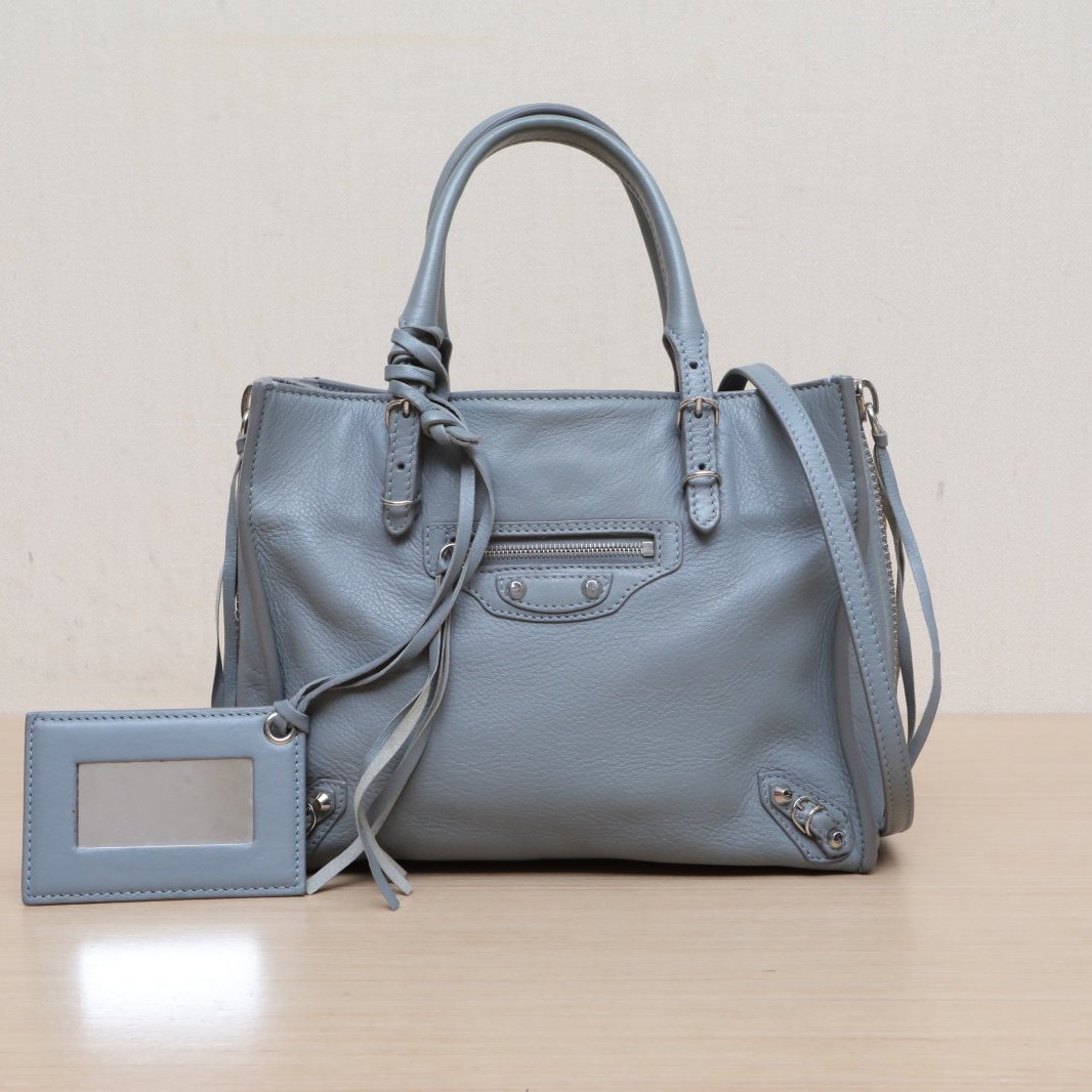 *BALENCIAGA CLASSIC Motorcycle Bag, Double-sided Zippers, Open-top Design, Small Size-Hana Vintage