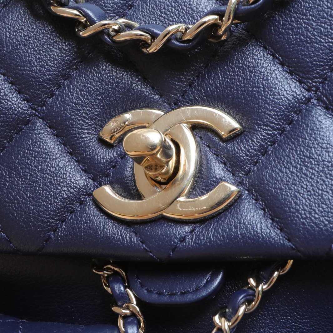 *CHANEL Duma Drawstring Flap Backpack with Two Pockets-Hana Vintage