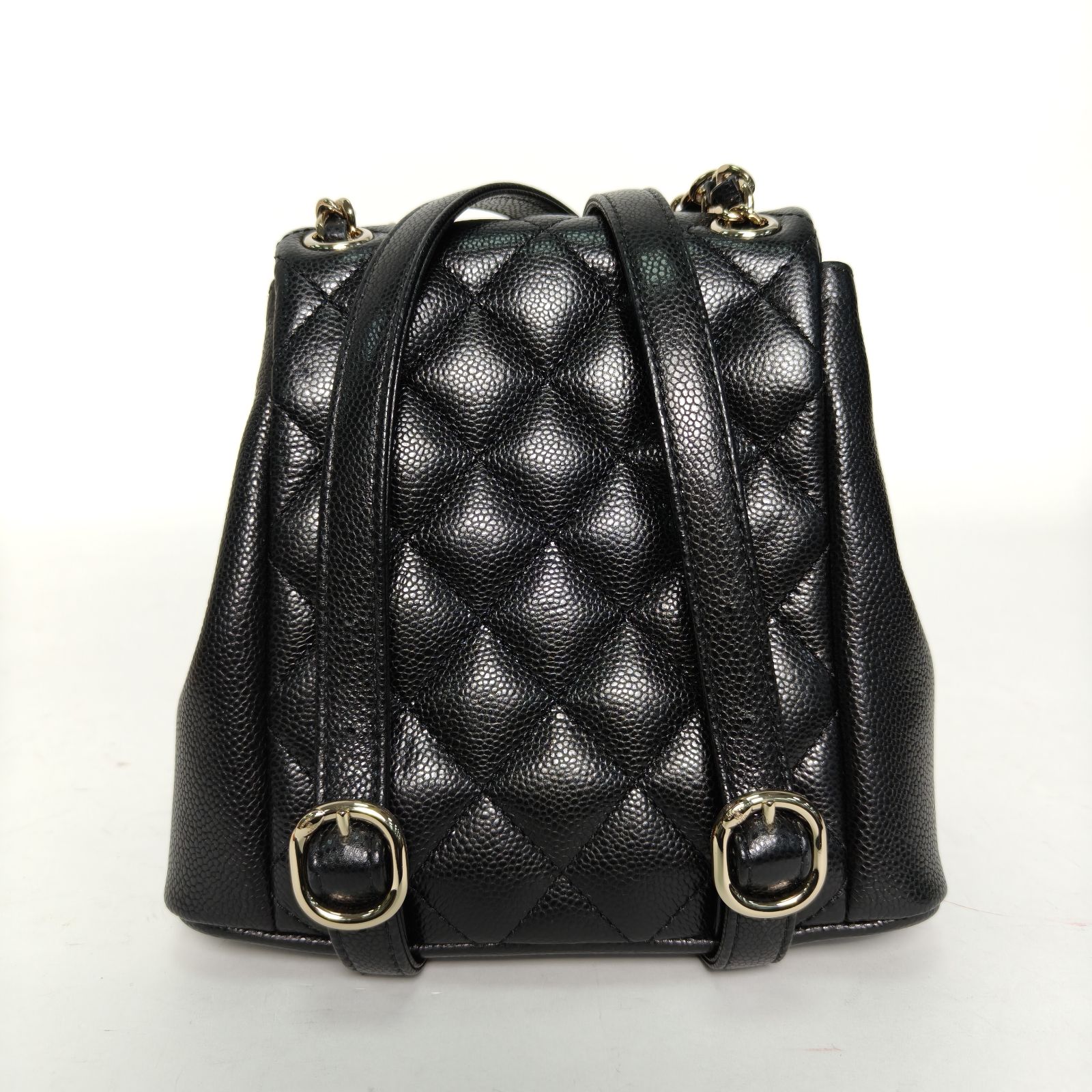*CHANEL Duma Drawstring Flap Backpack Double Pocket Small 18cm-Hana Vintage
