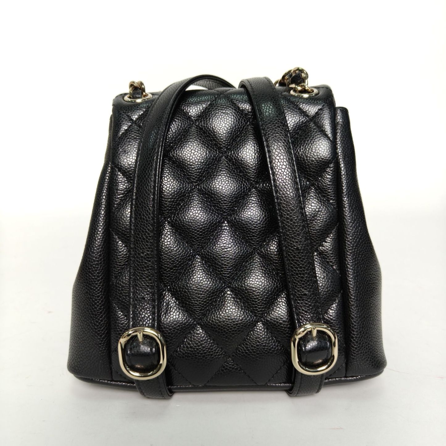 *CHANEL Duma Drawstring Flap Backpack Double Pocket Small 18cm-Hana Vintage