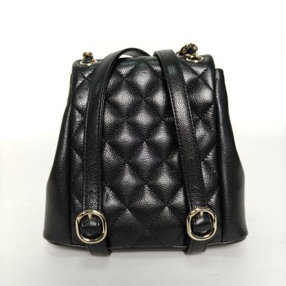 *CHANEL Duma Drawstring Flap Backpack Double Pocket Small 18cm-Hana Vintage