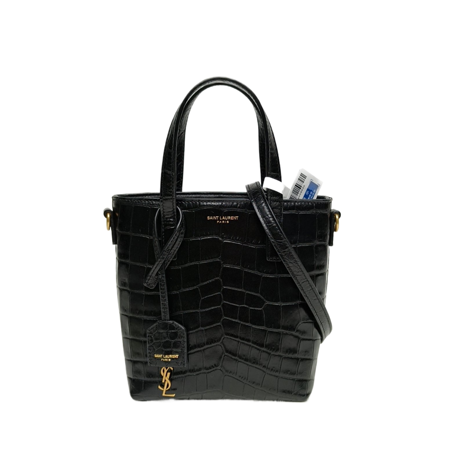 SAINT LAURENT Black Gold Hardware Handbag mini Tote Bag Crossbody Bag-Hana Vintage
