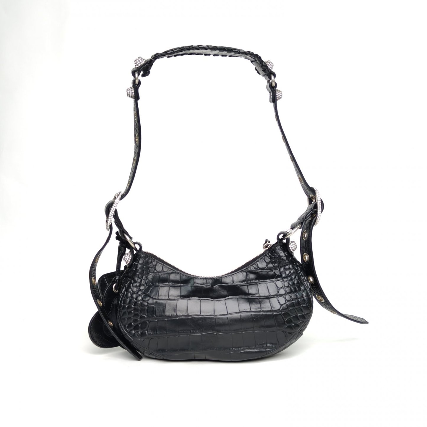 *BALENCIAGA Le Cagole Motorcycle Loop xs 25.9cm Crocodile Embossed-Hana Vintage