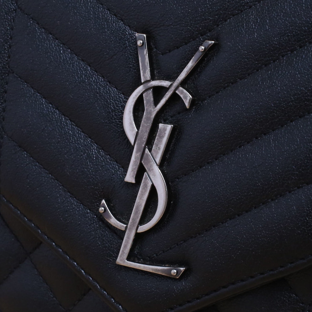 SAINT LAURENT Quilted Envelope Wallet on Chain (WOC)