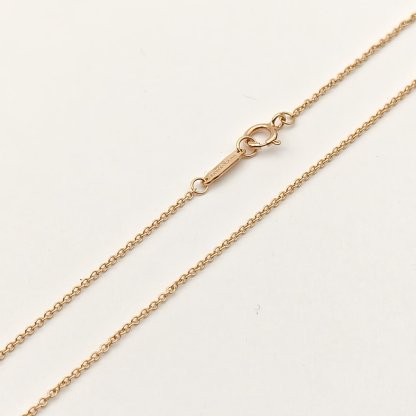 TIFFANY&CO Tiffany T Smile Necklace Small Size Full Diamonds 18K Rose Gold,Diamond-Hana Vintage