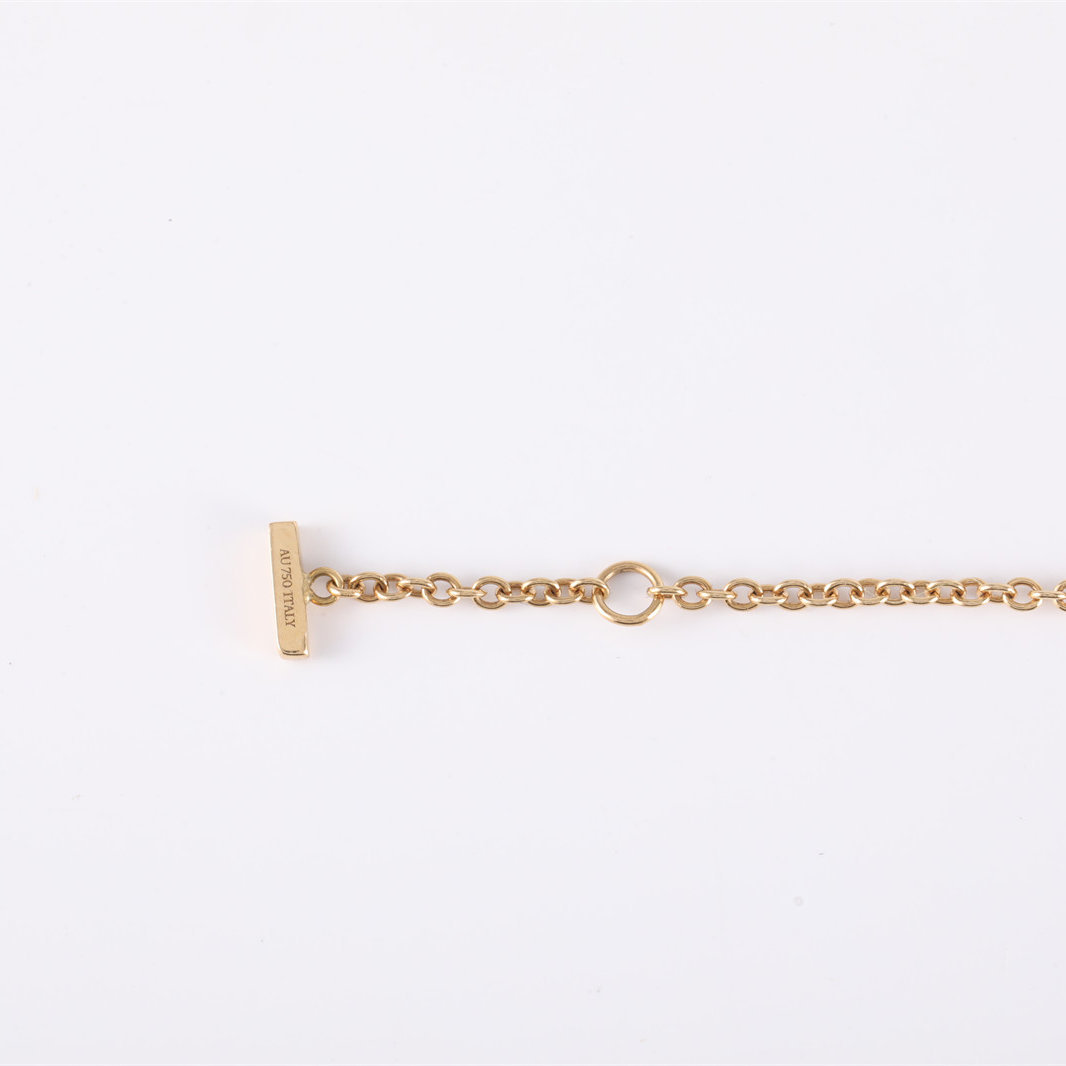 TIFFANY&CO Tiffany T Smile Bracelet 18K Gold,Diamond-Hana Vintage