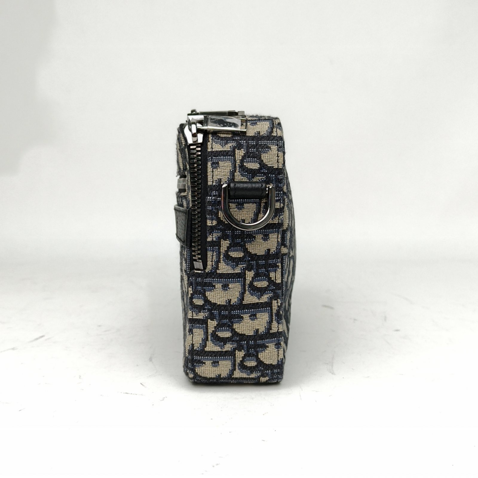 DIOR Ink Blue Canvas Sliver Hardware 2021 Safari Camera Bag 22cm-Hana Vintage