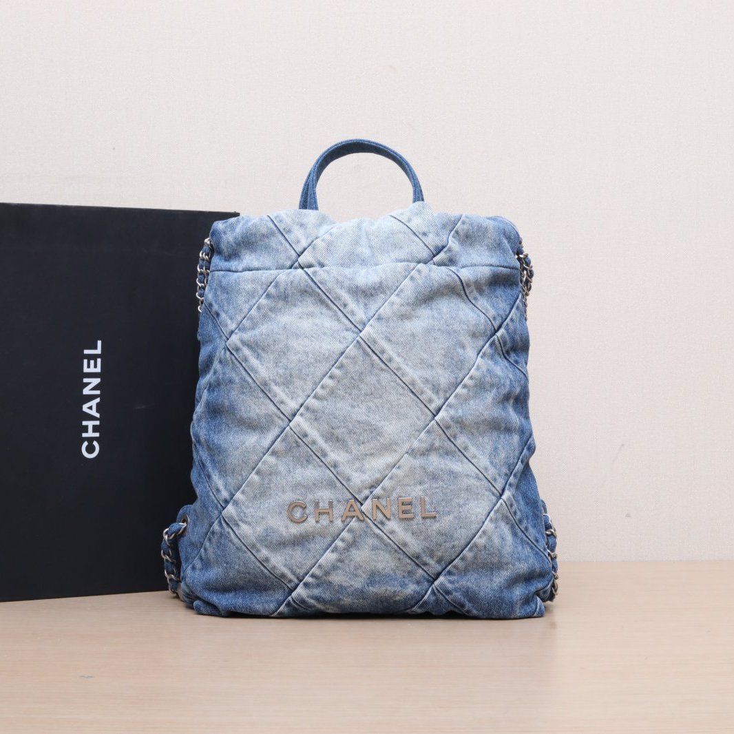 *CHANEL 22Bag Backpack with Handle, Small Size, 29cm-Hana Vintage