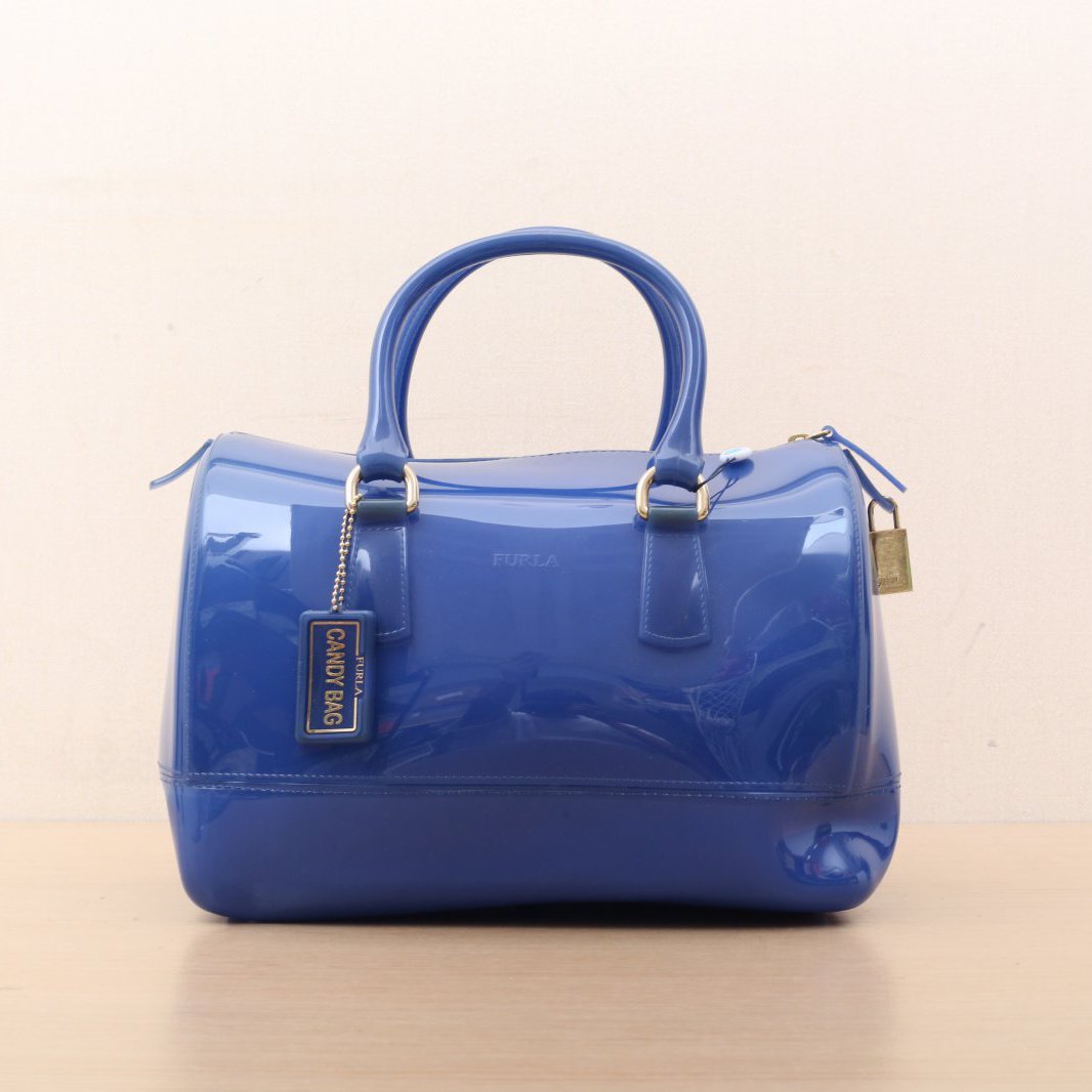 *FURLA Blue PVC Jelly Bag-Hana Vintage