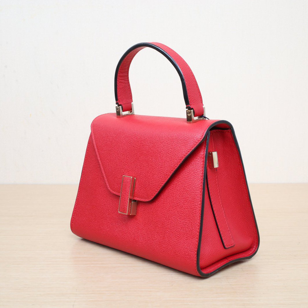 *Valextra Iside Rectangular Buckle Shoulder Bag Mini-Hana Vintage