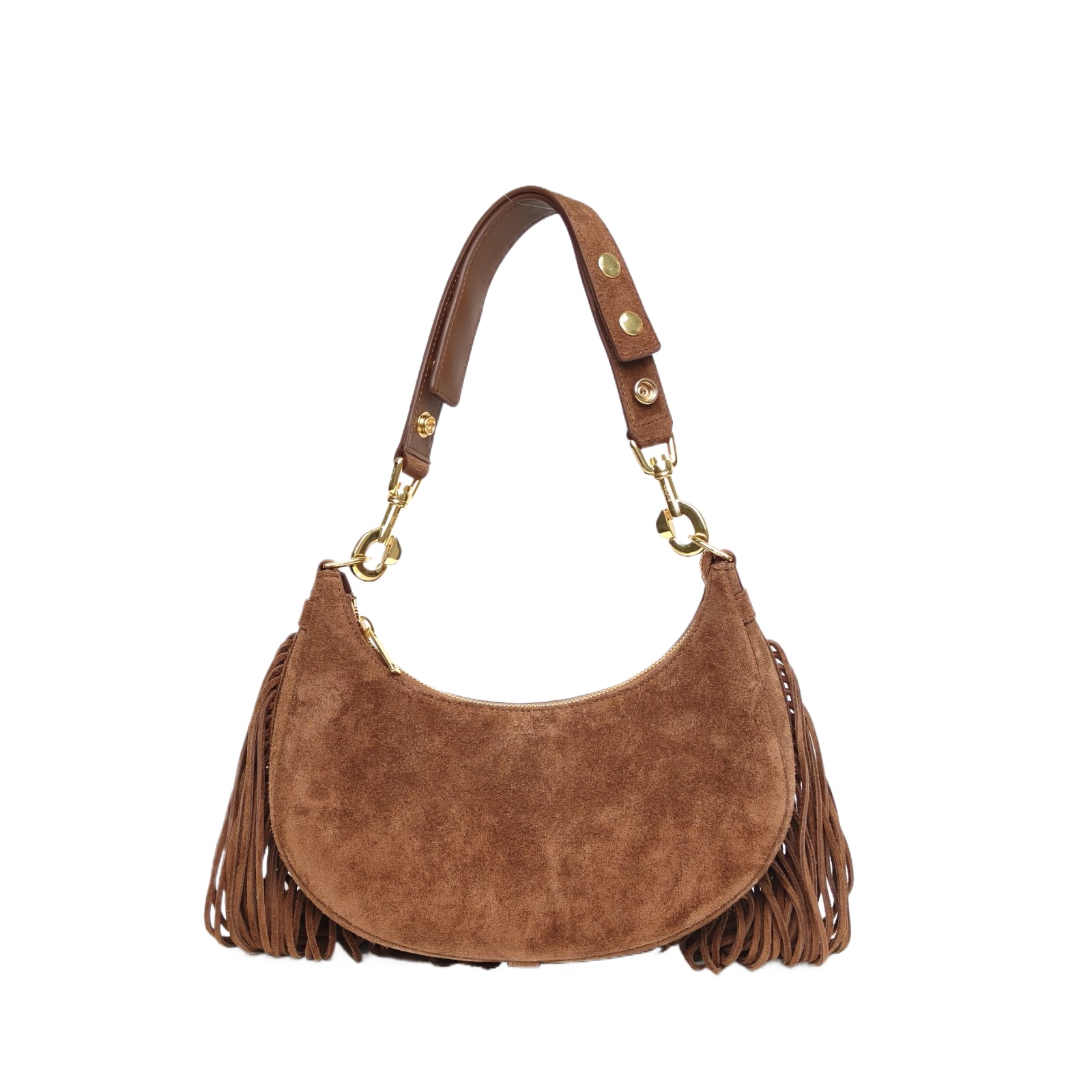 *CELINE Brown Suede Gold Hardware AVA Tassel-Hana Vintage