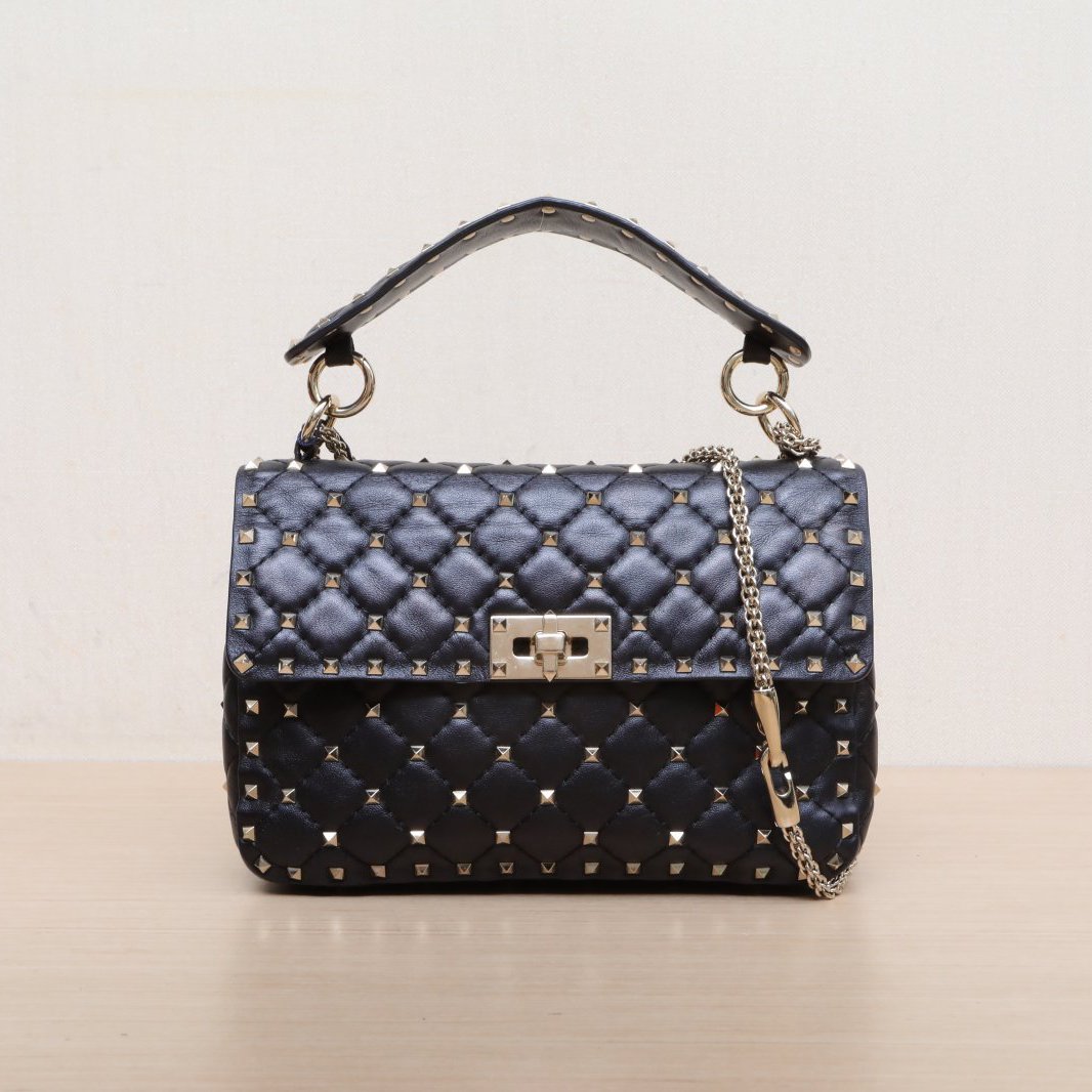 *VALENTINO ROCKSTUD SPIKE Medium Chain Handbag-Hana Vintage