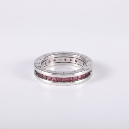 BVLGARI B.ZERO1 Coil Ring single circle Diamond Stud Earring Diamond,18K White Gold-Hana Vintage
