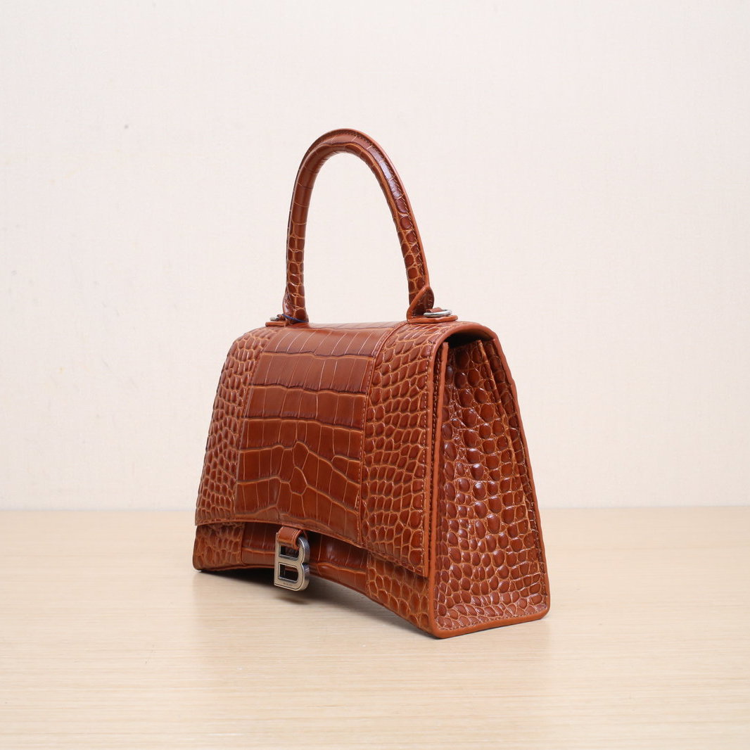 *BALENCIAGA Hourglass (M size) with Alligator Embossing-Hana Vintage