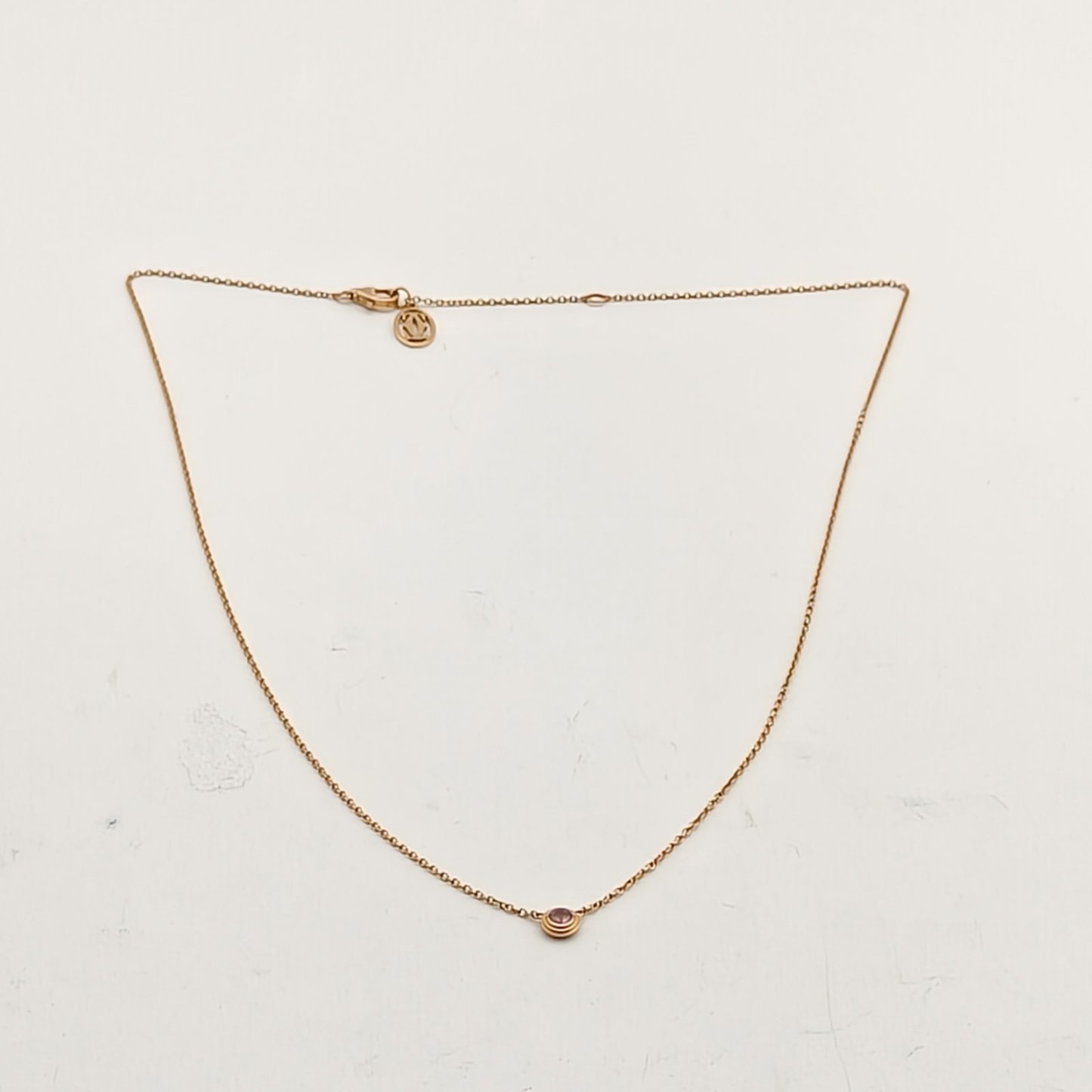 *CARTIER 18K Gold Pink Sapphire Necklace 18K Rose Gold