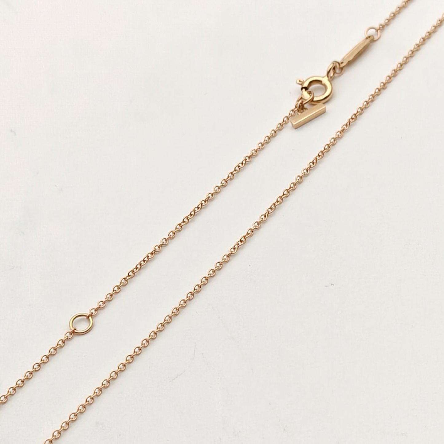 TIFFANY&CO Tiffany T Smile Necklace Small 18K Rose Gold-Hana Vintage