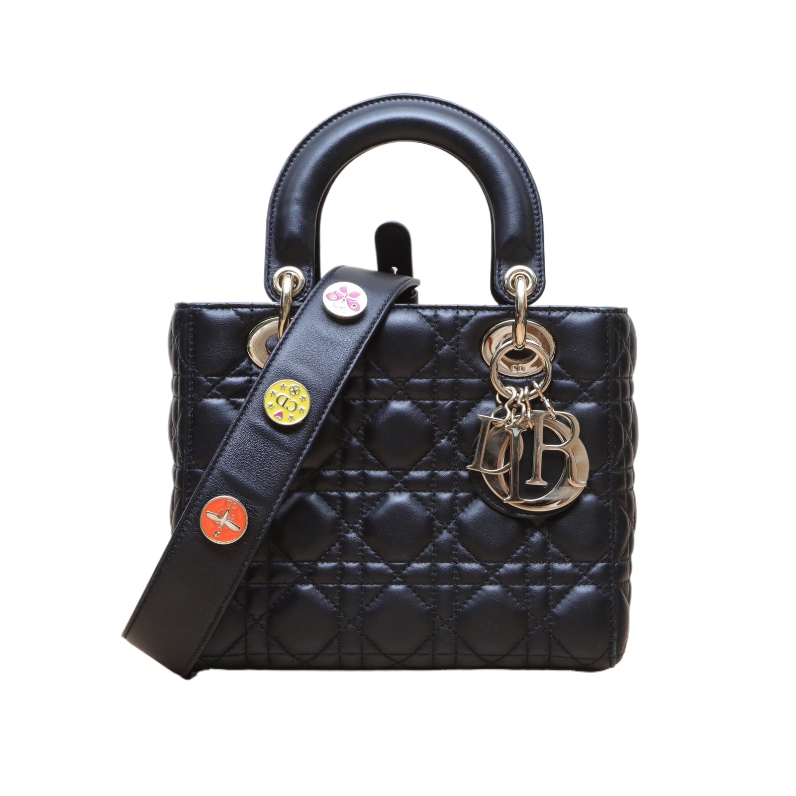 *DIOR Lady Dior Lady Dior Bag, Four Compartments, Badge Shoulder Strap-Hana Vintage