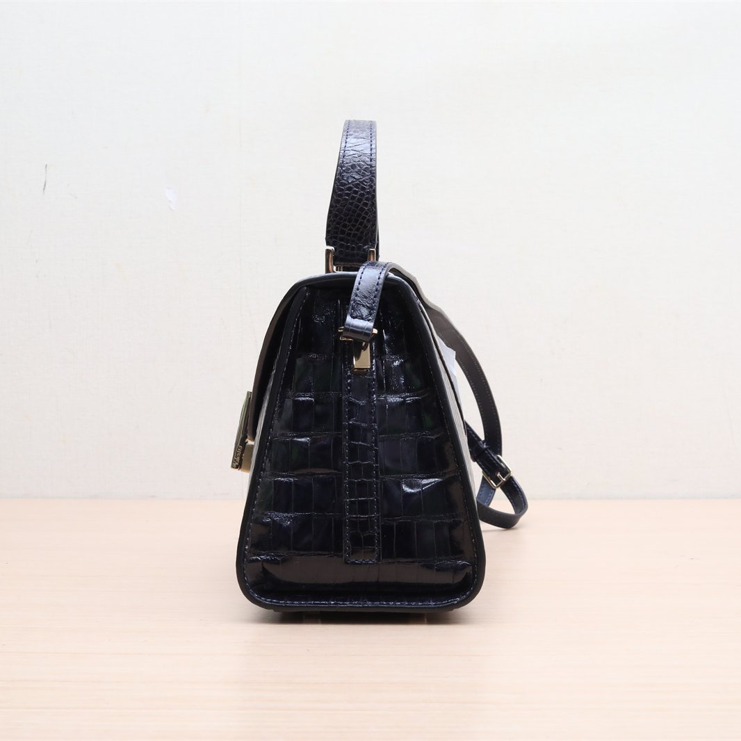 *Valextra Iside Rectangular Buckle Shoulder Bag, Small Size-Hana Vintage