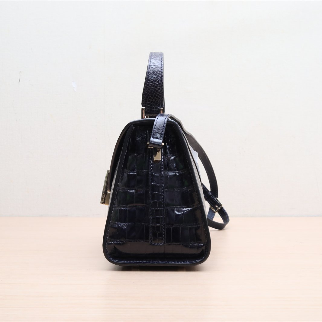 *Valextra Iside Rectangular Buckle Shoulder Bag, Small Size-Hana Vintage