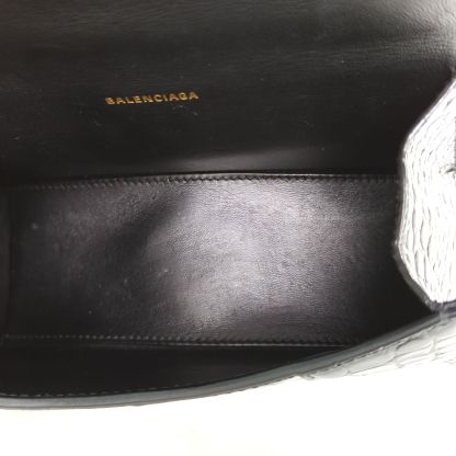 *BALENCIAGA Hourglass XS size Crocodile Embossed-Hana Vintage