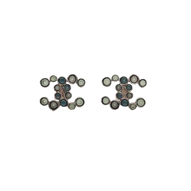 CHANEL 18S Colored Diamond Earrings Alloy-Hana Vintage