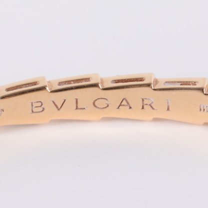 BVLGARI Rose gold Serpenti Viper collection inlaid narrow snake bone bracelet Size M 18K 18K Rose Gold-Hana Vintage