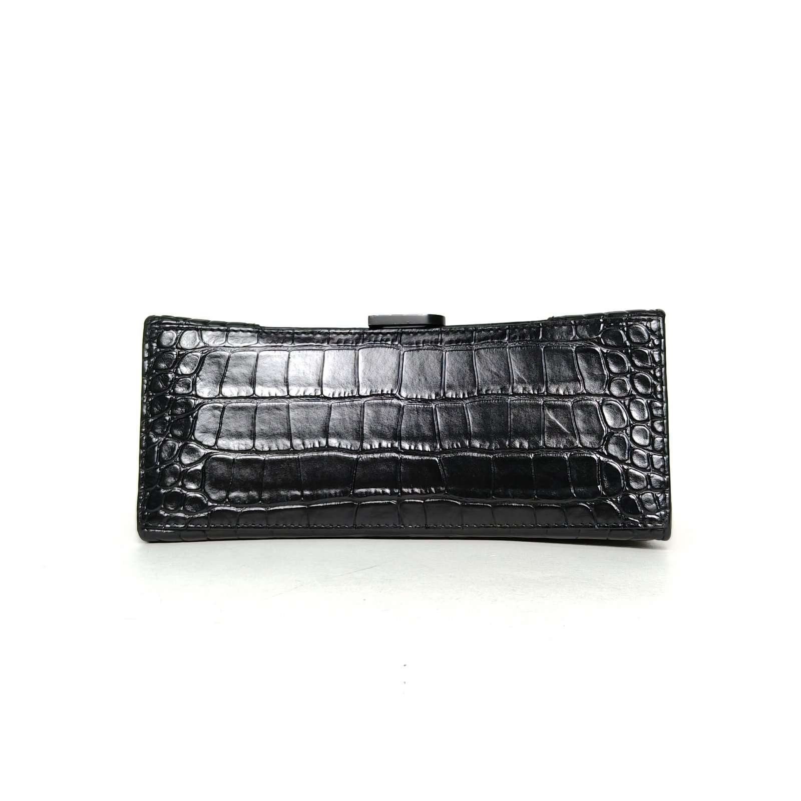 *BALENCIAGA Alligator-embossed Hourglass Handbag, Size S, Black Hardware-Hana Vintage