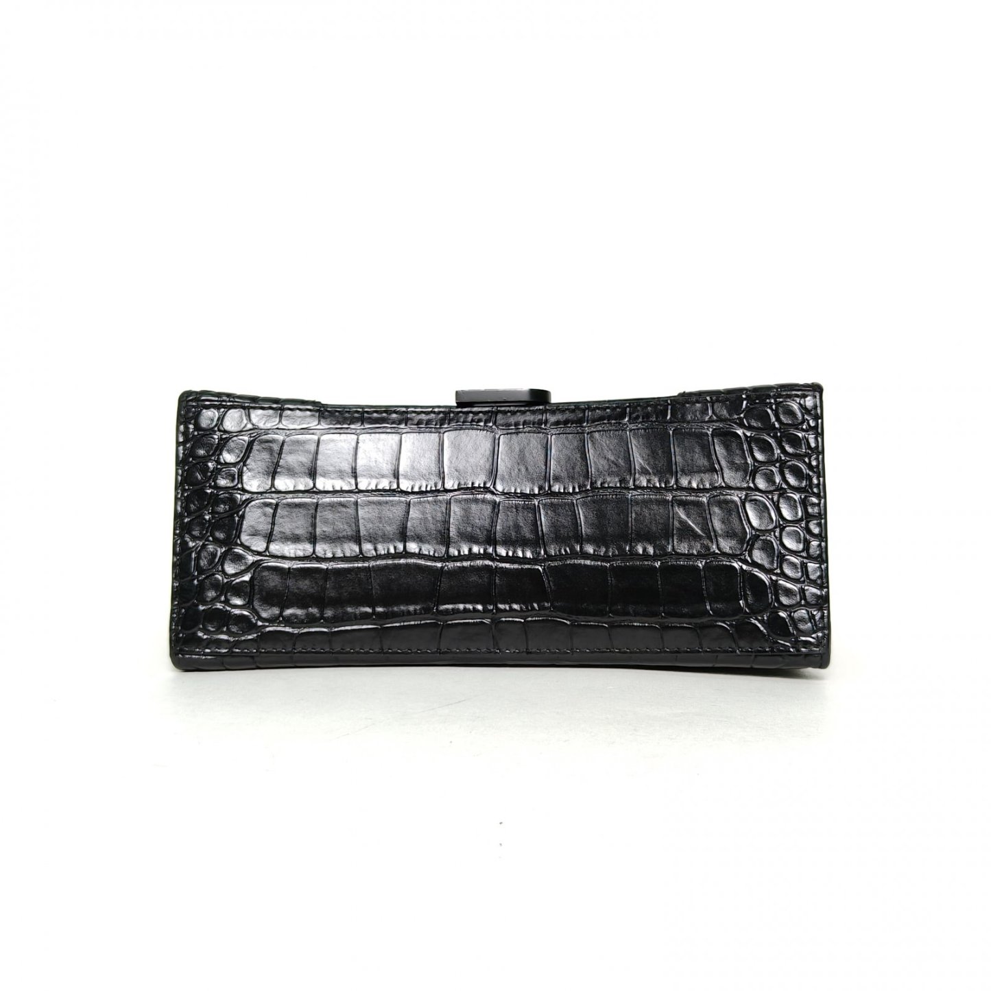*BALENCIAGA Alligator-embossed Hourglass Handbag, Size S, Black Hardware-Hana Vintage