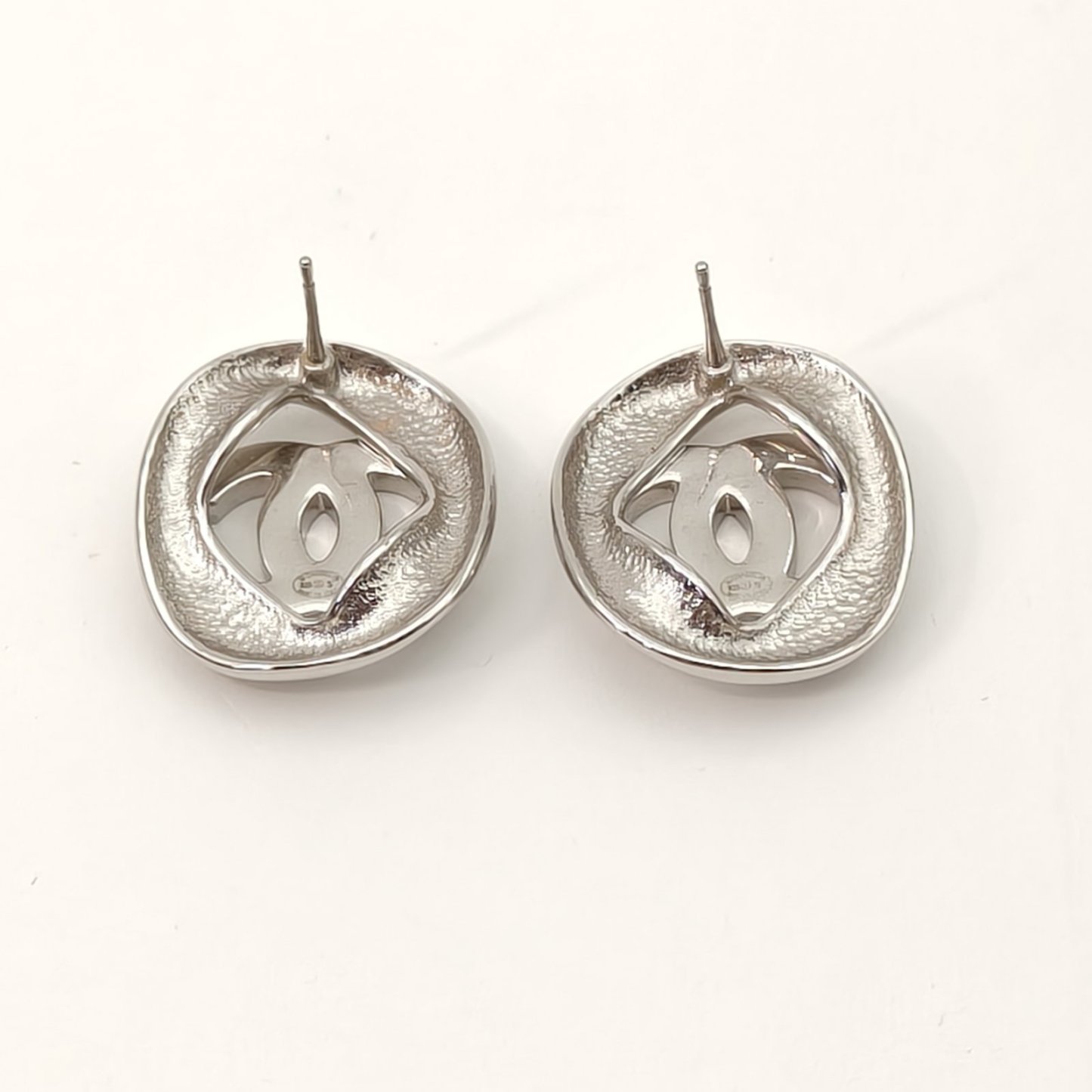 CHANEL 25S Crystal Double C Inlaid Square Earrings Alloy-Hana Vintage