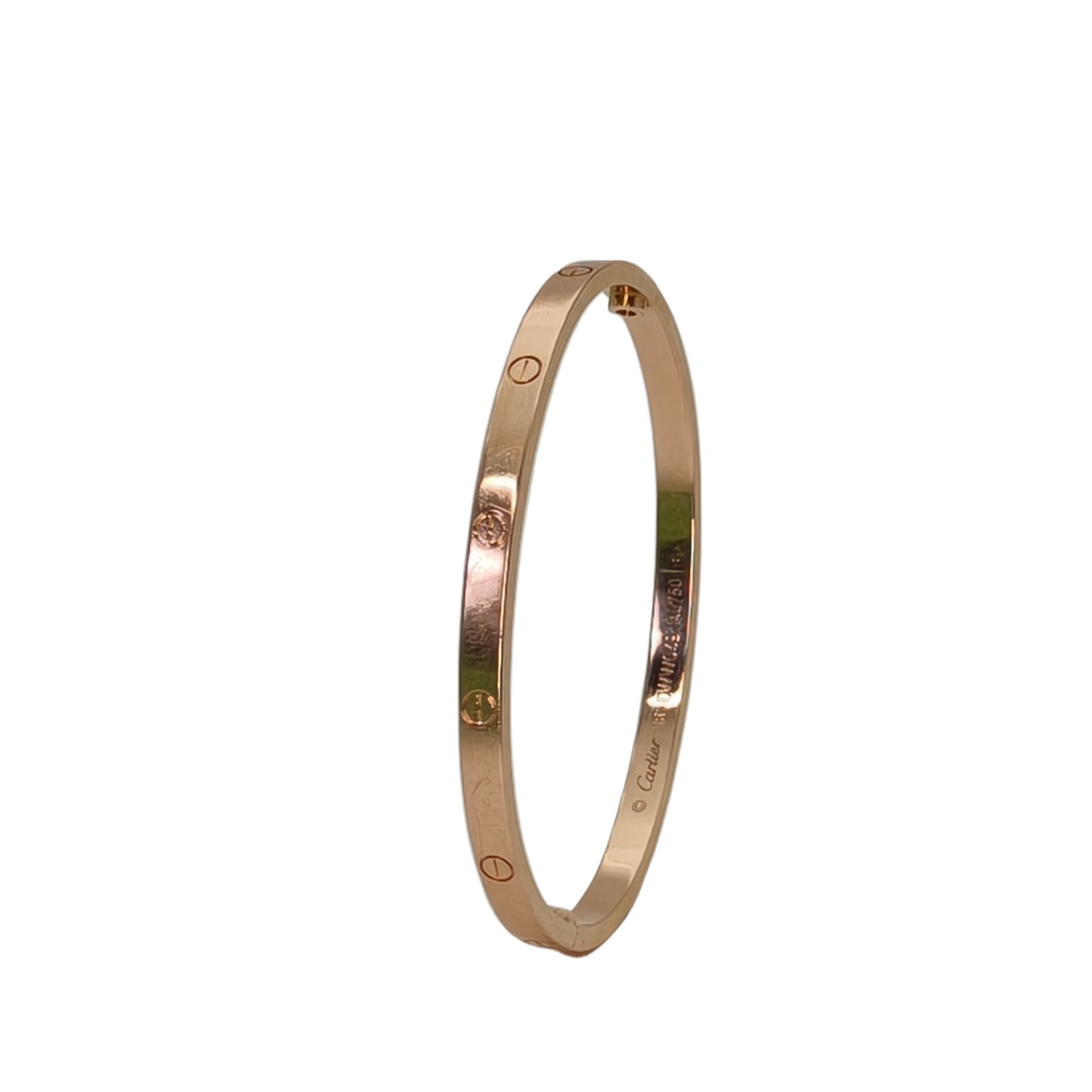 CARTIER LOVE 18K Gold Narrow Bracelet 18K Rose Gold-Hana Vintage