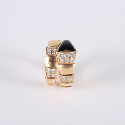 BVLGARI Rose Gold SERPENTI Snake Ring with Diamonds 18K 18K Rose Gold,Diamond-Hana Vintage